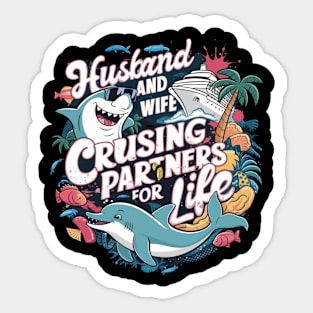 Family Cruise Husband and Wife Matching Cruise Ship Sticker